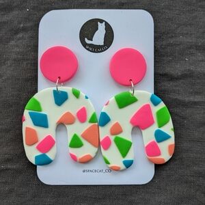 Handmade Polymer Clay Neon Earrings